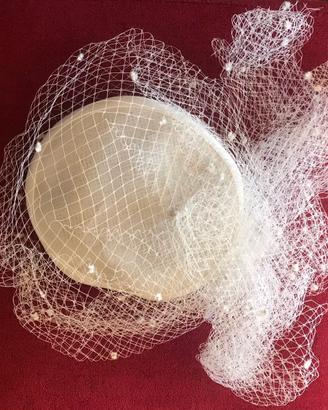 CAPPELLO CON VELETTA DA SPOSA O PER SERATA CHIC