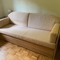 Divano letto in pino massiccio