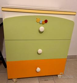 Cassettiera fasciatoio MIBB bruco+libreria