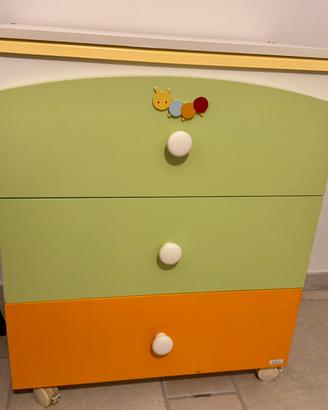 Cassettiera fasciatoio MIBB bruco+libreria