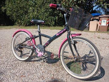 Bici bambina original 500, 20 pollici rosa/nero
