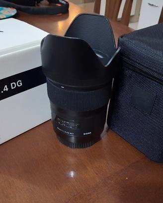 obiettivo Sigma art 35 mm di f 1.4 per Canon