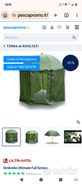 Tendalino a ombrellone carpfishing 