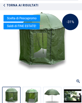 Tendalino a ombrellone carpfishing 