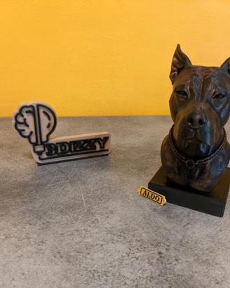 Titolo: Busto Cane 20cm - Bronzo Artistico (Stampa