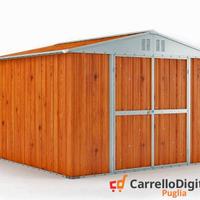 Casetta in lamiera da giardino 327x269 fin legno