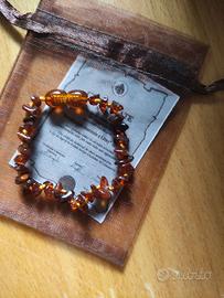 braccialetto ambra baltica naturale per bambini