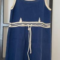 See By Chloé abito estivo in maglia blu e bianco