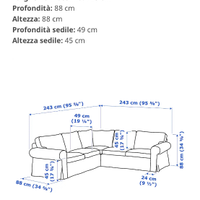 Divano letto angolare Ikea 