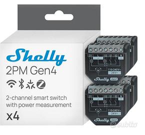 4 x Shelly 2PM Gen 4 Matter nuovi.