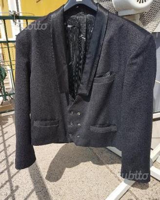 Giacca corta Tailleur Smoking uomo color nera 54