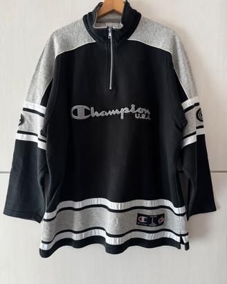 Felpa Champion USA Vintage 90s Half Zip L