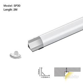 Profilo Angolare LED Alluminio 2M Kosoom