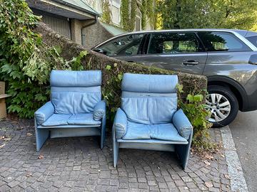 Set 2 poltrone Saporiti design Offredi anni '80