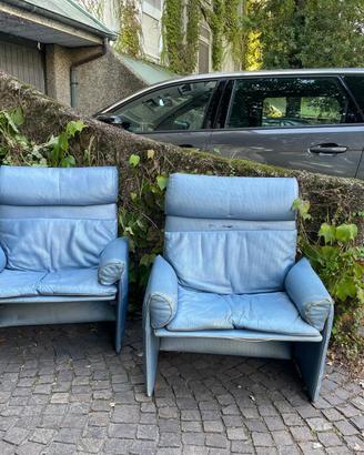 Set 2 poltrone Saporiti design Offredi anni '80