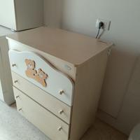 Cassettiera/mobile fasciatoio  per bimbi