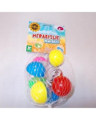 N. 8 BIGLIE IN PLASTICA COLORATE DA GIOCO
