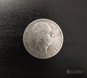 2 Lire 1885 Umberto I – Rara – Data Chiave