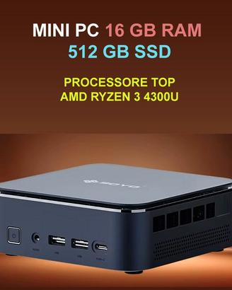 MINI PC 16gb ram + 512 gb ssd NUOVO