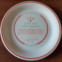 Piatto con ricetta di Ugo Tognazzi anni '80 