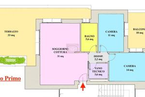 Appartamento di 136 m² con 4 locali e box auto a B