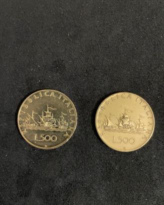 500 LIRE ARGENTO CARAVELLE 1958 E 1960