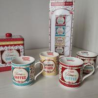 4 Stacking Mugs + biscottiera
