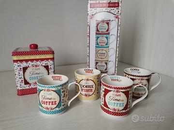 4 Stacking Mugs + biscottiera