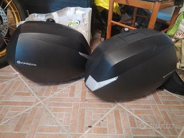 tris valigie per moto  