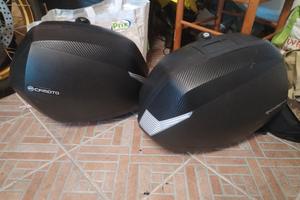 tris valigie per moto  