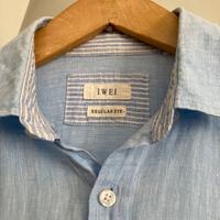 Camicia in lino azzurro taglia L