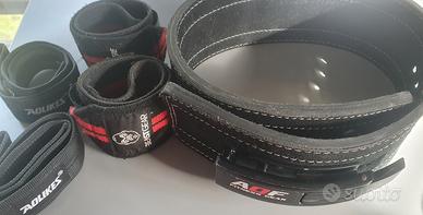 cintura polsini fasce palestra powerlifting