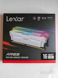 Lexar Ares RGB RAM DDR4 16GB (2x8) 4000MHz Bianco
