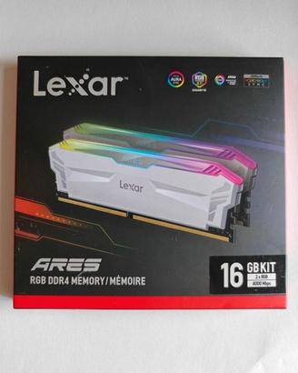 Lexar Ares RGB RAM DDR4 16GB (2x8) 4000MHz Bianco