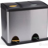 Pattumiera per raccolta differenziata a pedale