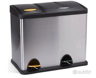 Pattumiera per raccolta differenziata a pedale