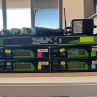 Lit 4 Radiomicrofoni UHF + Rack Completo