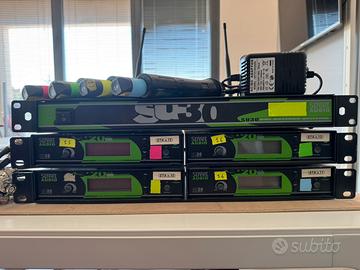 Lit 4 Radiomicrofoni UHF + Rack Completo