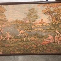 Antico arazzo vintage 1,80x1,30 da parete