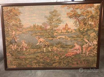 Antico arazzo vintage 1,80x1,30 da parete