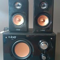 Casse linq  2.1  X3 nero per PC audio amplificate