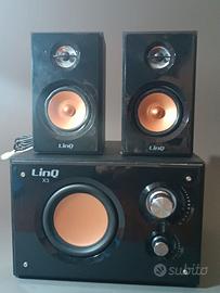 Casse linq  2.1  X3 nero per PC audio amplificate