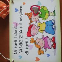 gadget legno con frase su AMICIZIA 