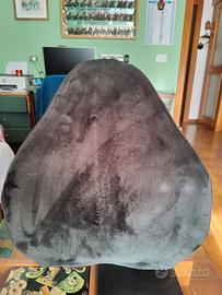 2 Cuscini schienali rivestiti di velluto nero