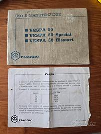 Libretti uso manutenzione vespa 50 Special 4M