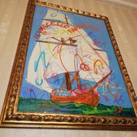 Dipinto "Il Vascello Fantasma" Enrico Manera