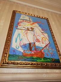 Dipinto "Il Vascello Fantasma" Enrico Manera