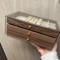 Portagioie in legno minimal con plexiglas