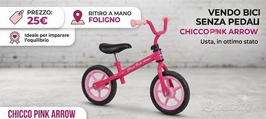 Bicicletta Senza Pedali Chicco Pink Arrow