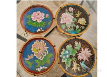 Piattini Cloisonné - manifattura cinese